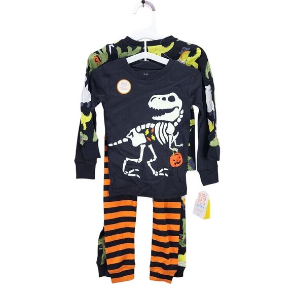 Carter's Just One You 4 Piece Halloween Dinosaur Pajama Set Size 2T - Picture 1 of 12